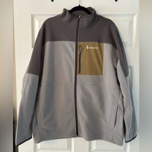 Cotopaxi Taupe and Charcoal Fleece Jacket